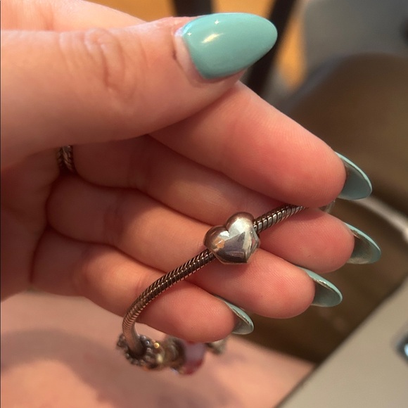 Pandora Silver Bracelet with Red and Gold Charms - Picture 5 of 6